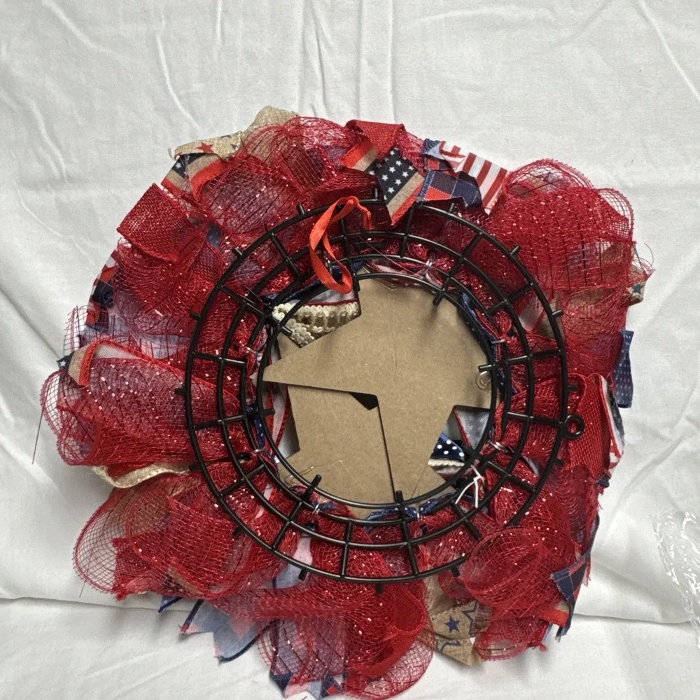 American Door Wreath Handmade for 250 American Birthday Decorations